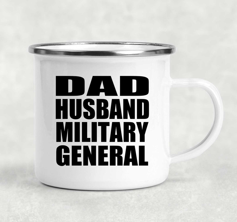 Dad Husband Military General - 12oz Camping Mug