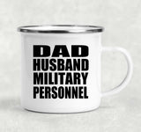 Dad Husband Military Personnel - 12oz Camping Mug