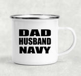 Dad Husband Navy - 12oz Camping Mug