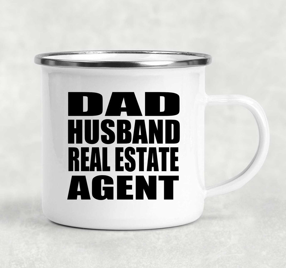 Dad Husband Real Estate Agent - 12oz Camping Mug