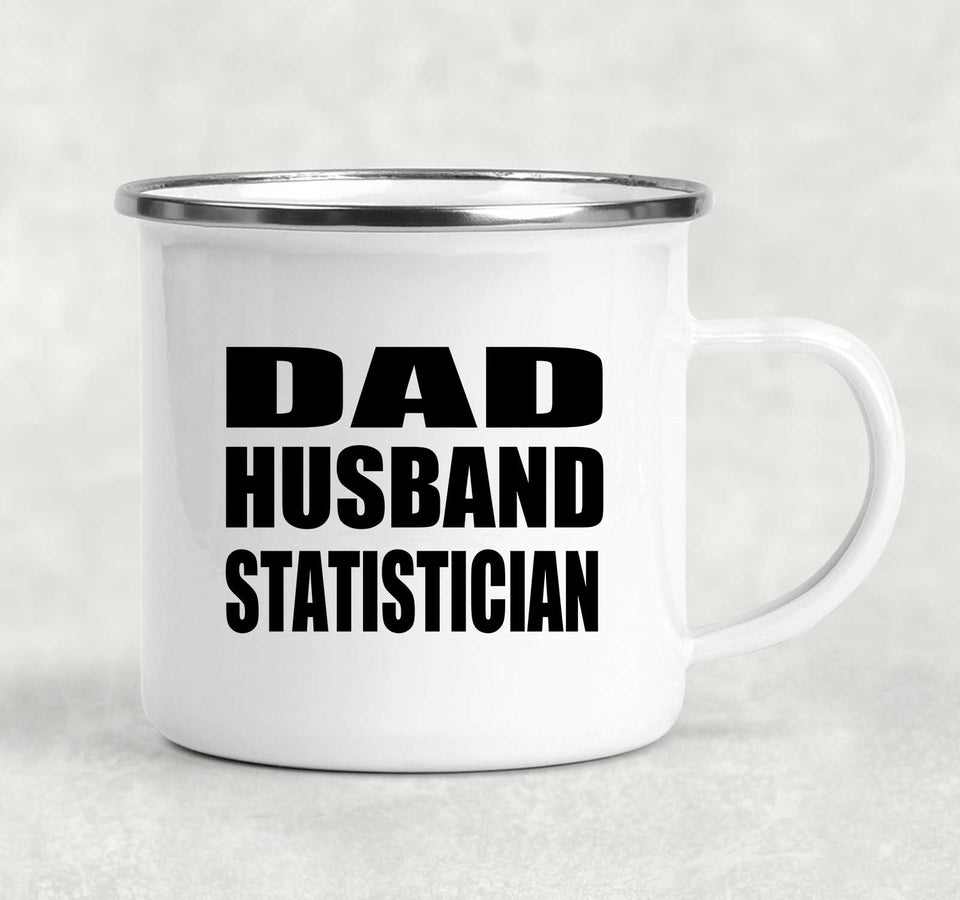 Dad Husband Statistician - 12oz Camping Mug