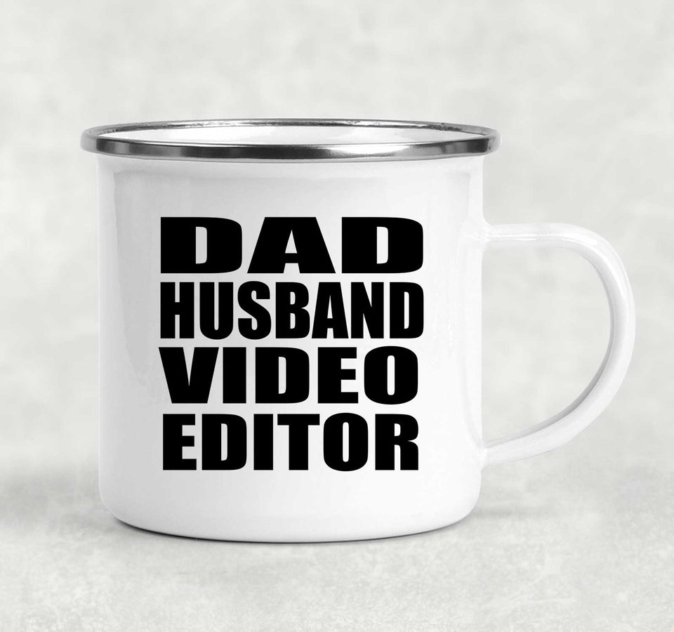 Dad Husband Video Editor - 12oz Camping Mug