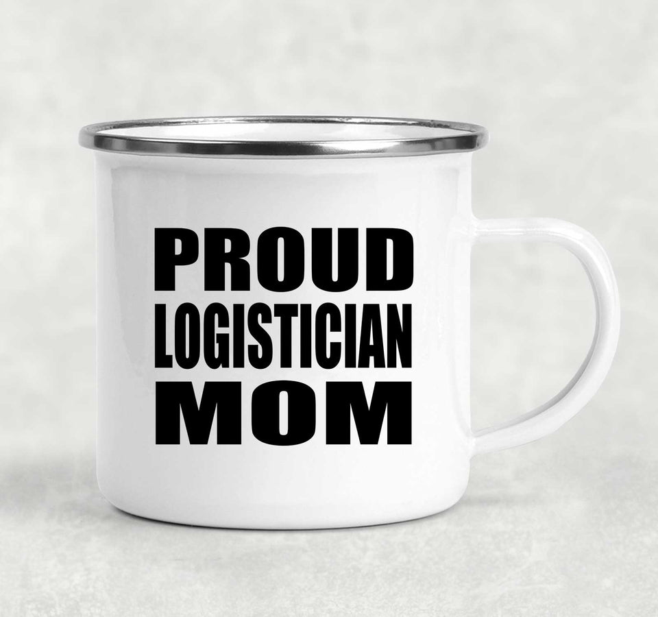 Proud Logistician Mom - 12oz Camping Mug