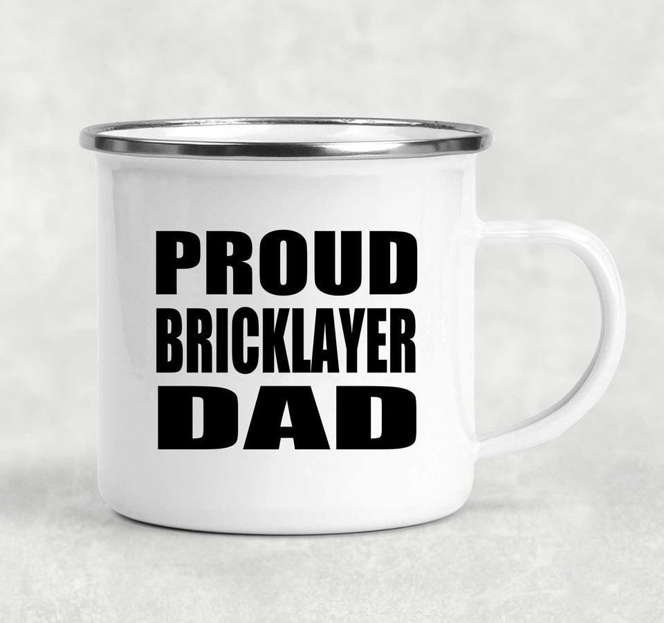 Proud Bricklayer Dad - 12oz Camping Mug