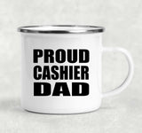 Proud Cashier Dad - 12oz Camping Mug
