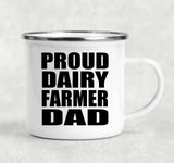 Proud Dairy Farmer Dad - 12oz Camping Mug