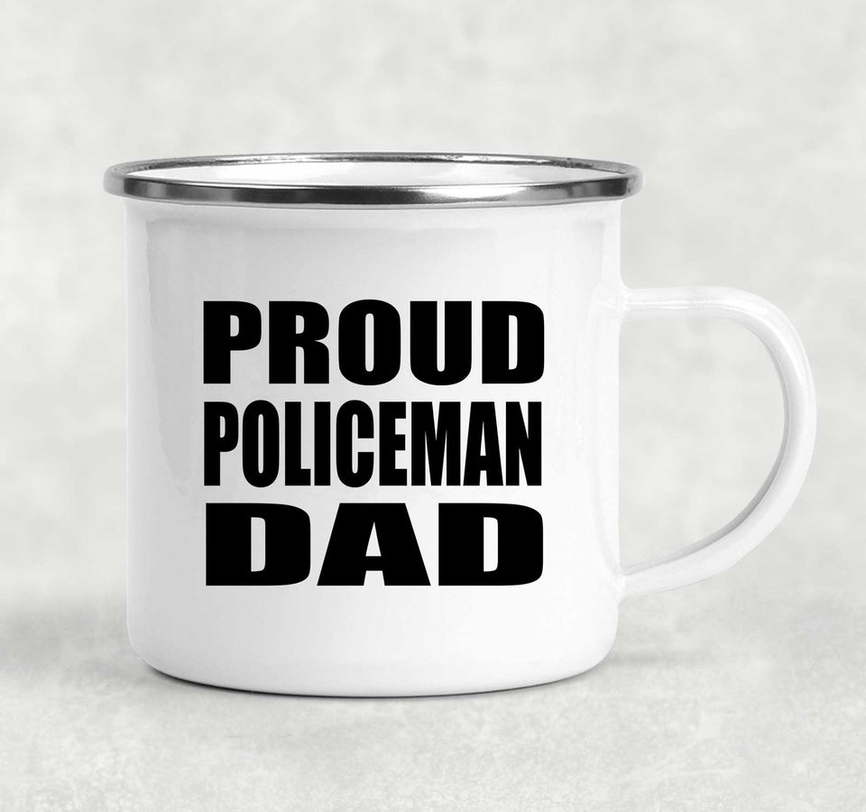 Proud Policeman Dad - 12oz Camping Mug