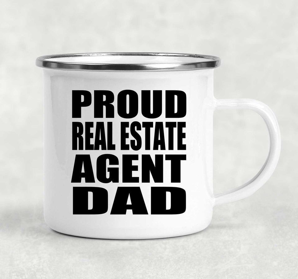 Proud Real Estate Agent Dad - 12oz Camping Mug