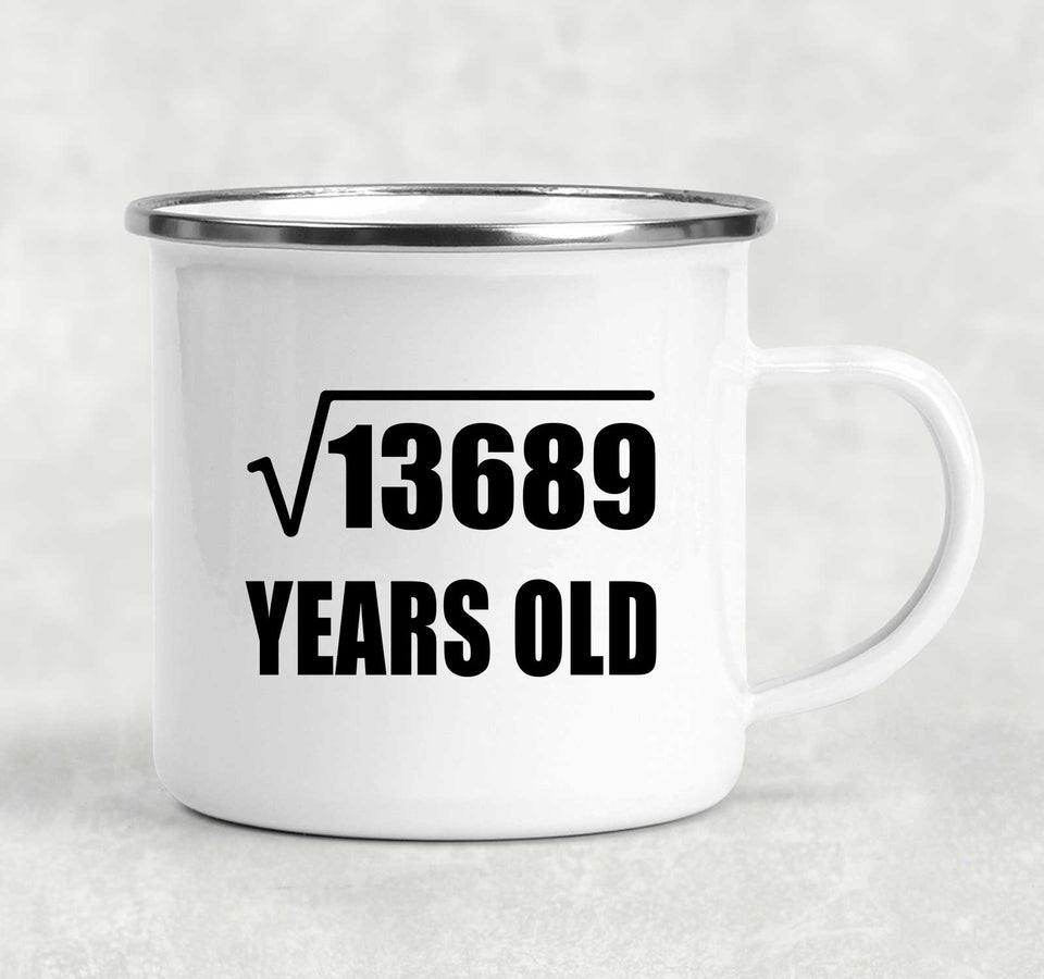 117th Birthday Square Root of 13689 Years Old - 12oz Camping Mug
