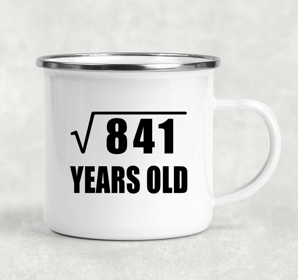 29th Birthday Square Root of 841 Years Old - 12oz Camping Mug