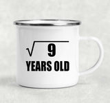 3rd Birthday Square Root of 9 Years Old - 12oz Camping Mug