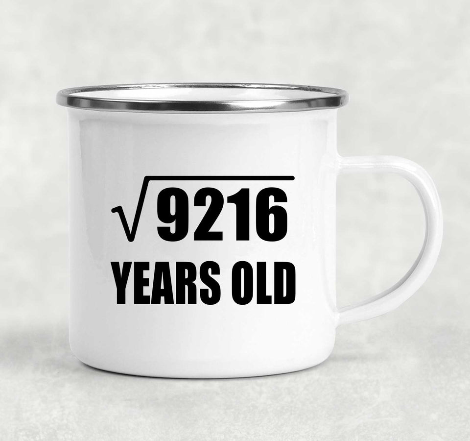 96th Birthday Square Root of 9216 Years Old - 12oz Camping Mug