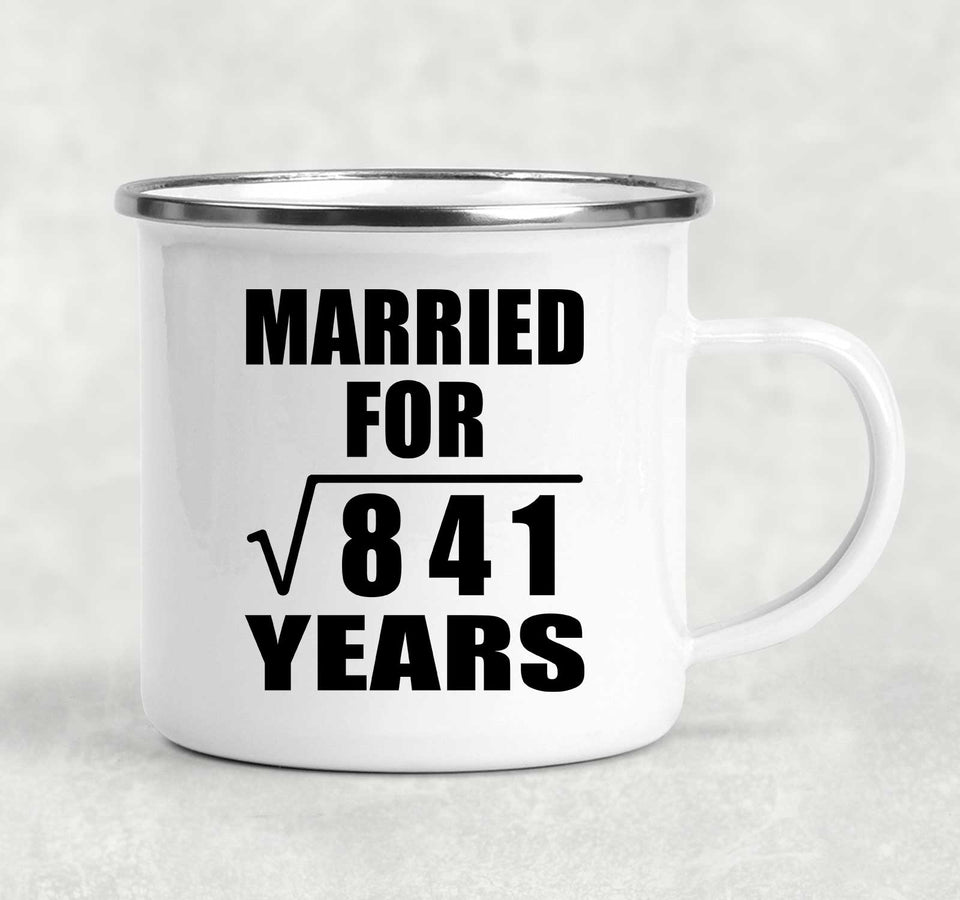 29th Anniversary Married For Square Root of 841 Years - 12oz Camping Mug