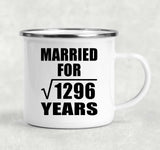 36th Anniversary Married For Square Root of 1296 Years - 12oz Camping Mug