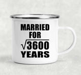 60th Anniversary Married For Square Root of 3600 Years - 12oz Camping Mug
