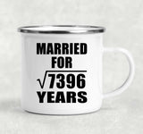86th Anniversary Married For Square Root of 7396 Years - 12oz Camping Mug