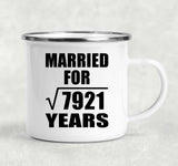 89th Anniversary Married For Square Root of 7921 Years - 12oz Camping Mug