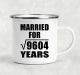 98th Anniversary Married For Square Root of 9604 Years - 12oz Camping Mug