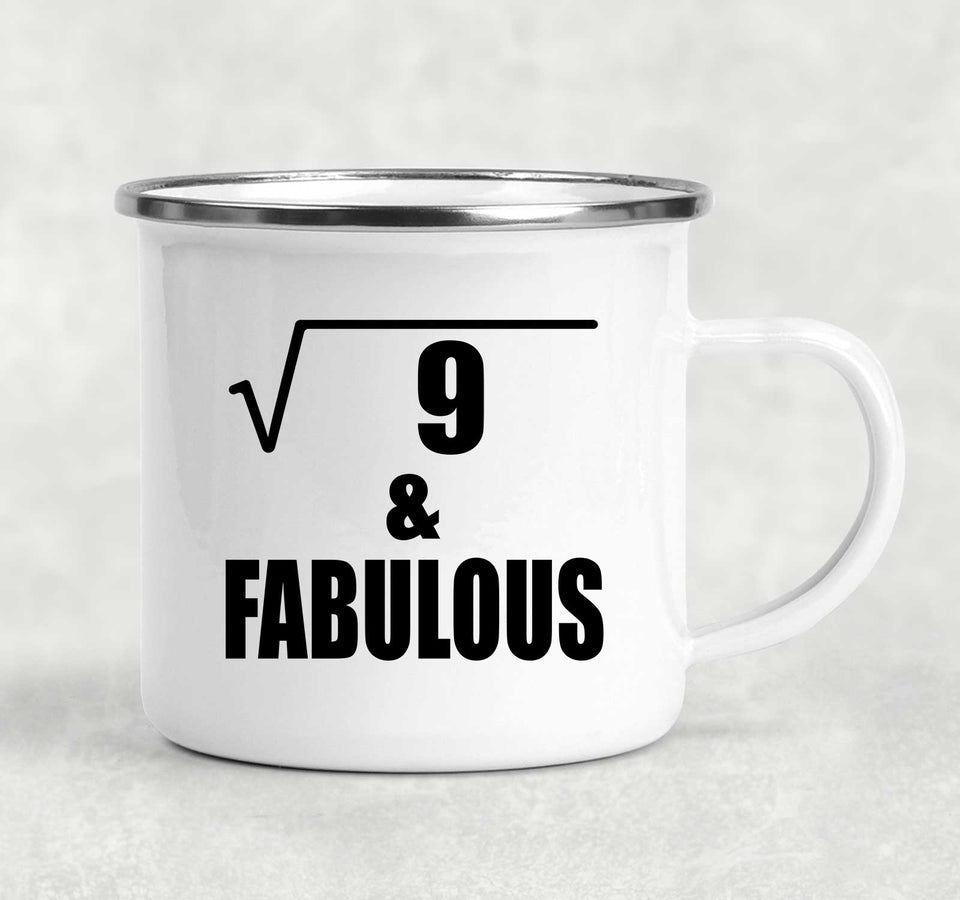 3rd Birthday Square Root of 9 & Fabulous - 12oz Camping Mug