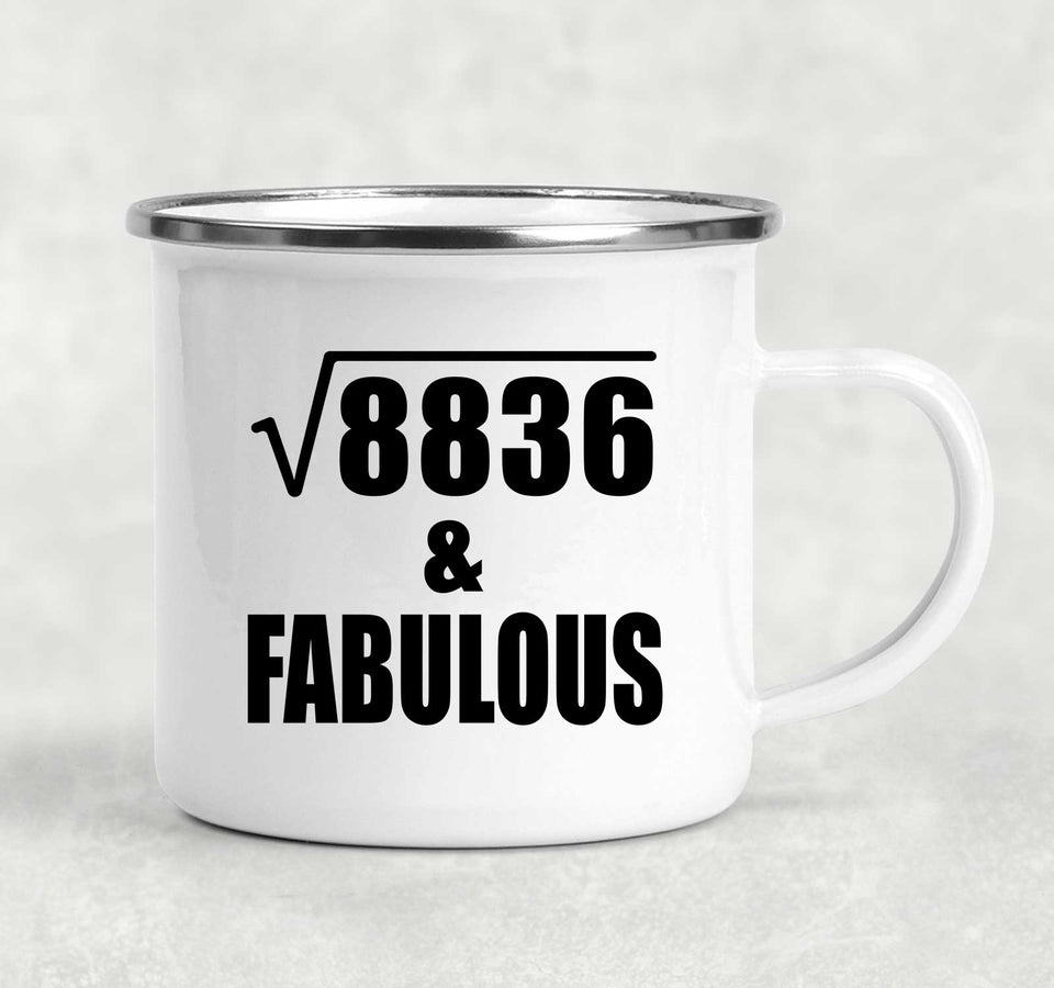 94th Birthday Square Root of 8836 & Fabulous - 12oz Camping Mug