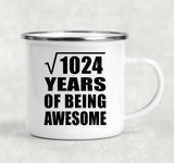 32nd Birthday Square Root of 1024 Years of Being Awesome - 12oz Camping Mug