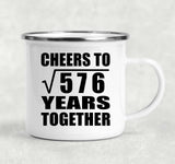 24th Anniversary Cheers To Square Root of 576 Years Together - 12oz Camping Mug