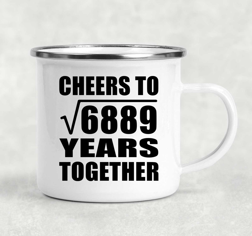 83rd Anniversary Cheers To Square Root of 6889 Years Together - 12oz Camping Mug