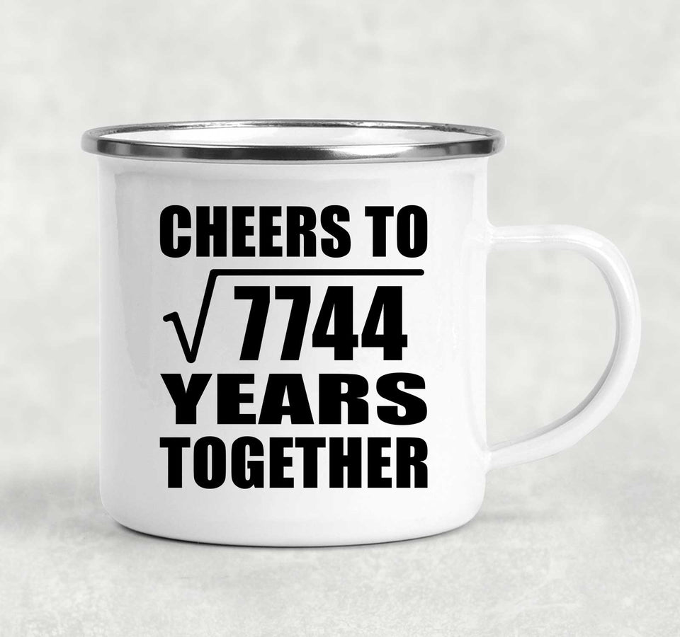 88th Anniversary Cheers To Square Root of 7744 Years Together - 12oz Camping Mug
