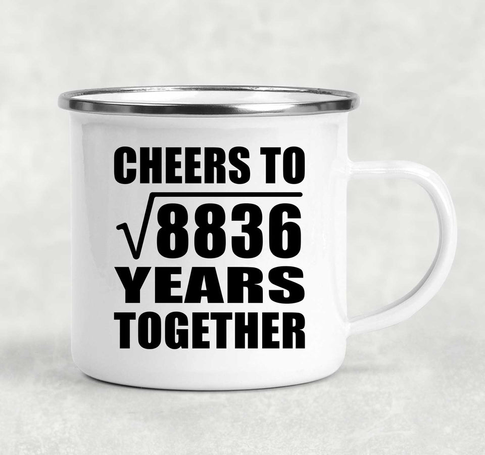 94th Anniversary Cheers To Square Root of 8836 Years Together - 12oz Camping Mug