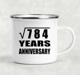 28th Anniversary Square Root of 784 Years Anniversary - 12oz Camping Mug