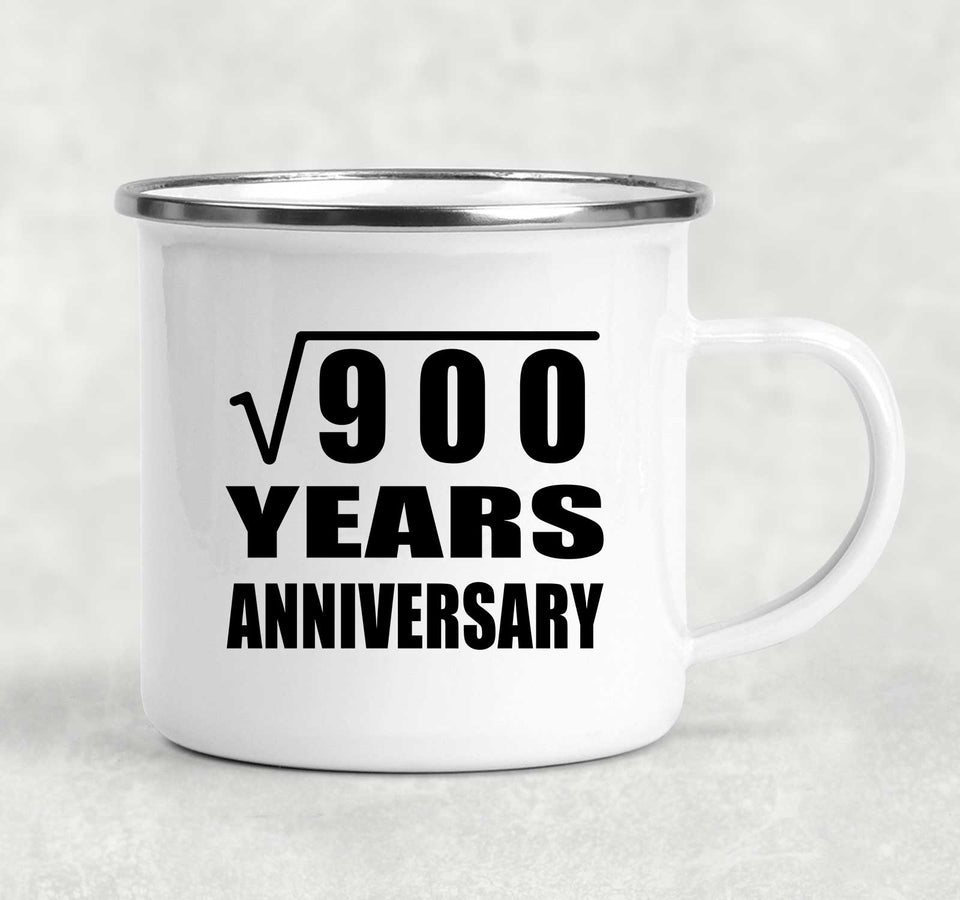 30th Anniversary Square Root of 900 Years Anniversary - 12oz Camping Mug