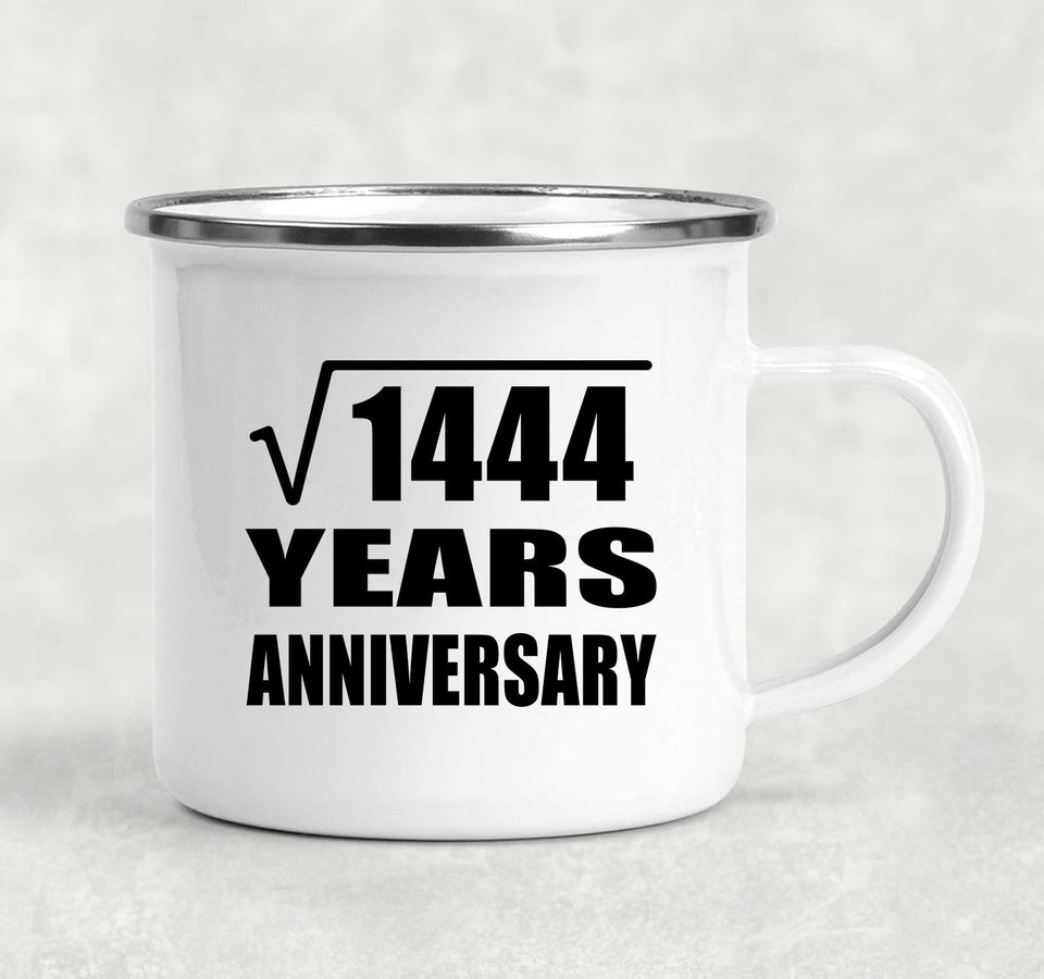 38th Anniversary Square Root of 1444 Years Anniversary - 12oz Camping Mug