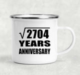 52nd Anniversary Square Root of 2704 Years Anniversary - 12oz Camping Mug