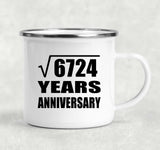 82nd Anniversary Square Root of 6724 Years Anniversary - 12oz Camping Mug