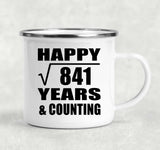 Happy 29th Anniversary Square Root of 841 Years & Counting - 12oz Camping Mug