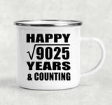 Happy 95th Anniversary Square Root of 9025 Years & Counting - 12oz Camping Mug