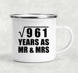 31st Anniversary Square Root of 961 Years As Mr & Mrs - 12oz Camping Mug