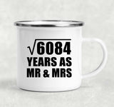 78th Anniversary Square Root of 6084 Years As Mr & Mrs - 12oz Camping Mug