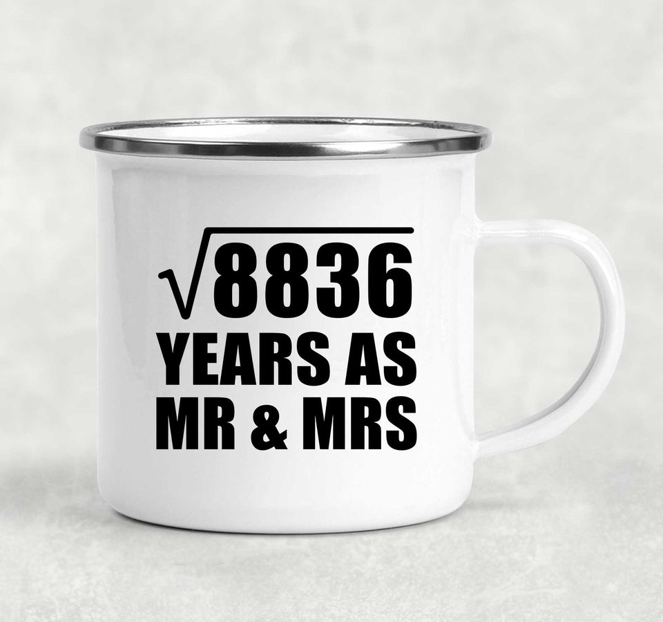 94th Anniversary Square Root of 8836 Years As Mr & Mrs - 12oz Camping Mug