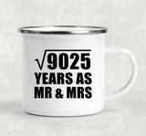 95th Anniversary Square Root of 9025 Years As Mr & Mrs - 12oz Camping Mug