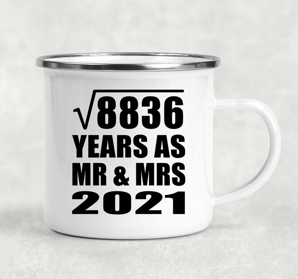 94th Anniversary Square Root of 8836 Years As Mr & Mrs 2021 - 12oz Camping Mug