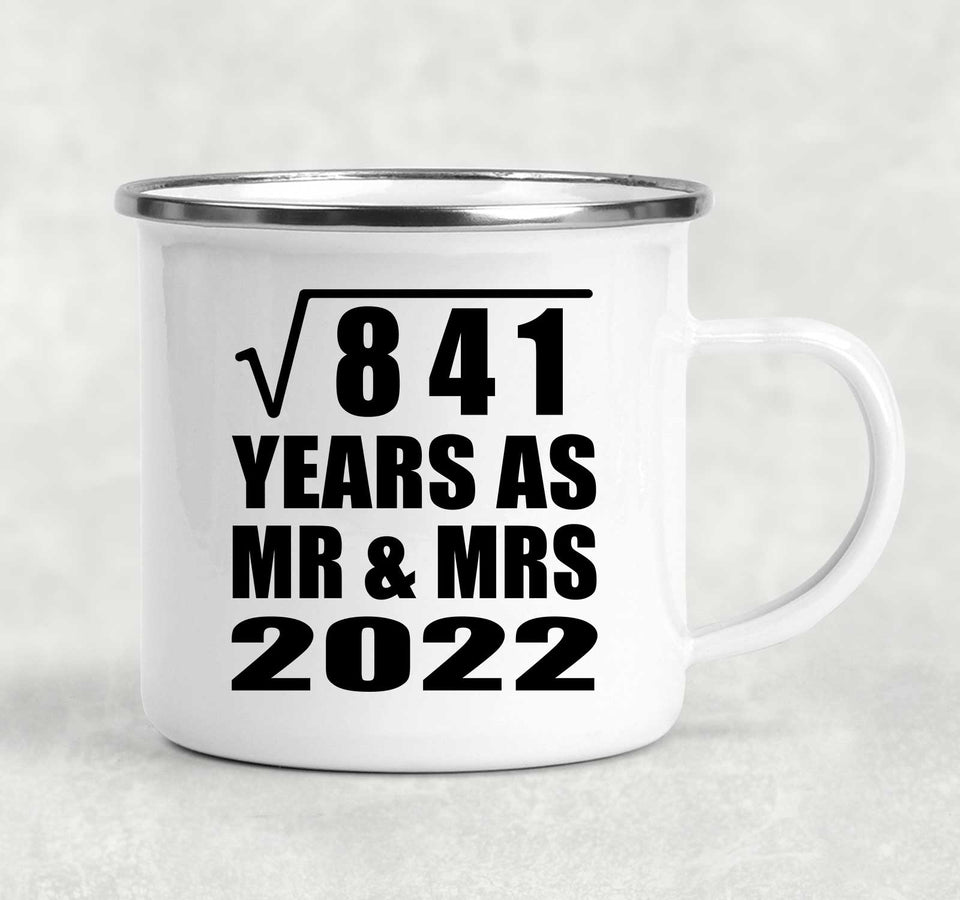 29th Anniversary Square Root of 841 Years As Mr & Mrs 2022 - 12oz Camping Mug