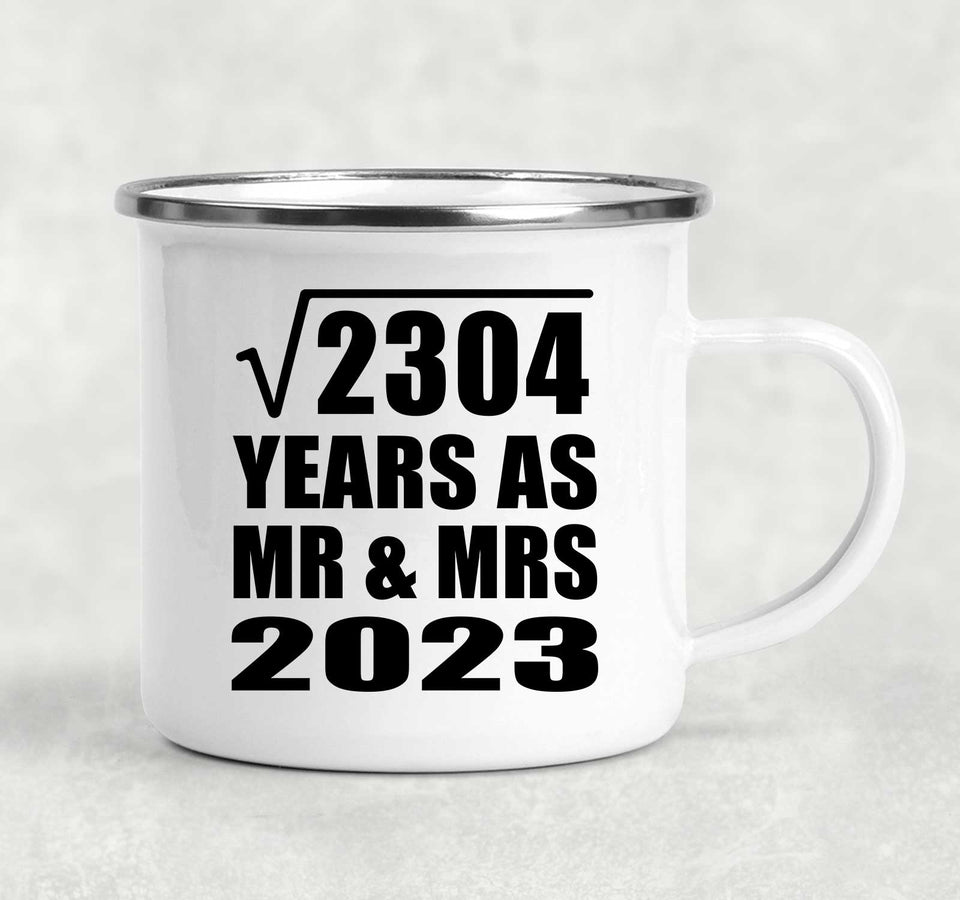 48th Anniversary Square Root of 2304 Years As Mr & Mrs 2023 - 12oz Camping Mug