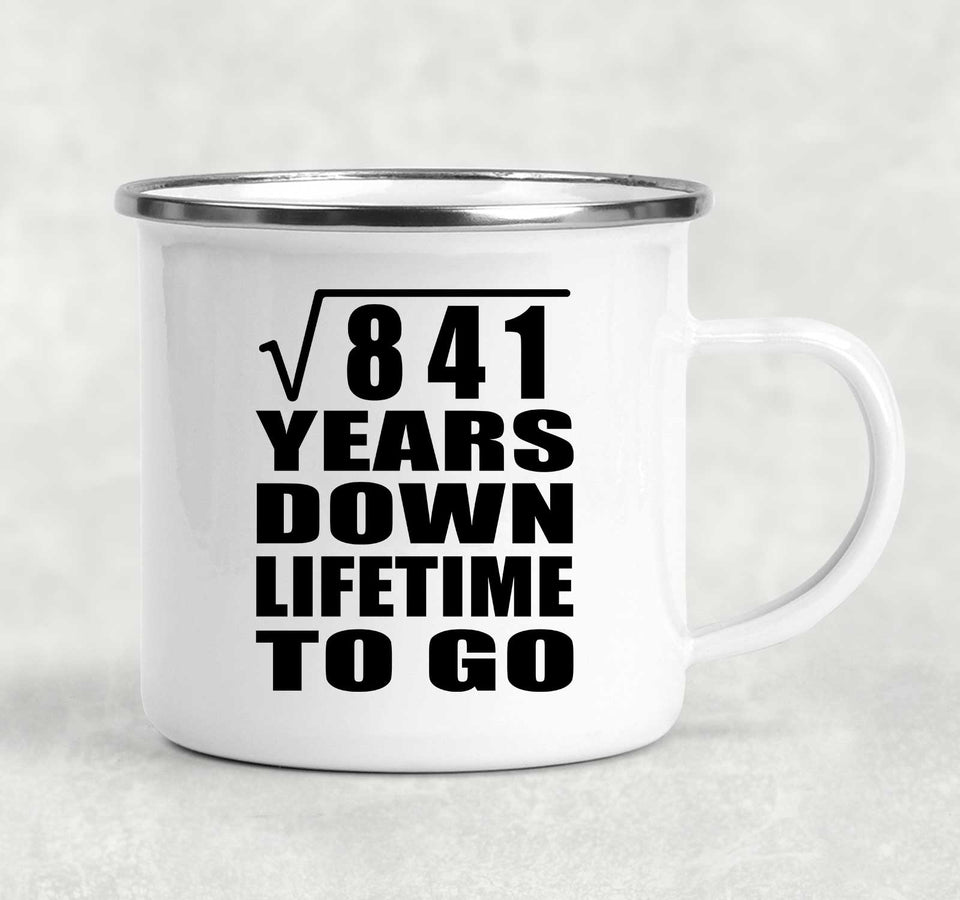 29th Anniversary Square Root of 841 Years Lifetime To Go - 12oz Camping Mug