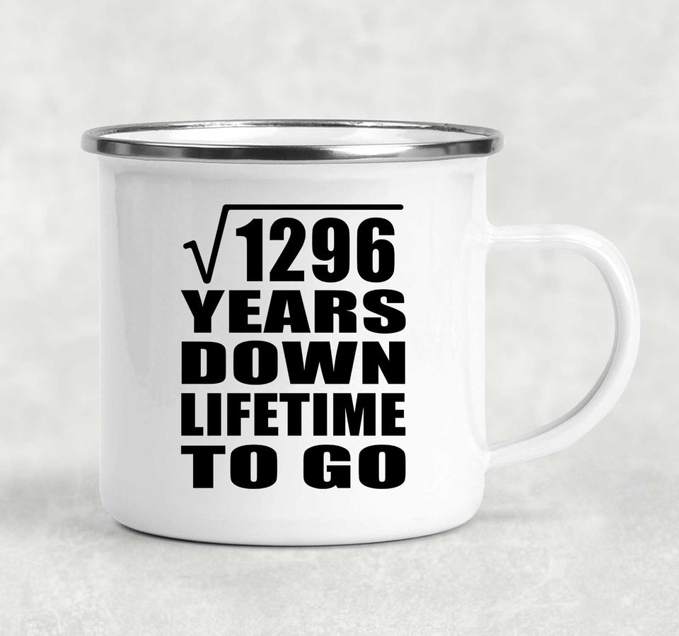 36th Anniversary Square Root of 1296 Years Lifetime To Go - 12oz Camping Mug