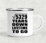 73rd Anniversary Square Root of 5329 Years Lifetime To Go - 12oz Camping Mug