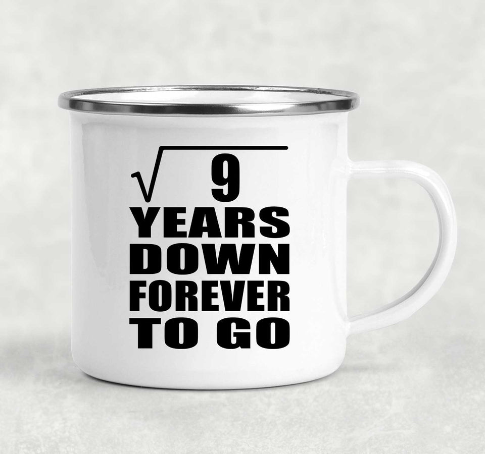 3rd Anniversary Square Root of 9 Years Down Forever To Go - 12oz Camping Mug
