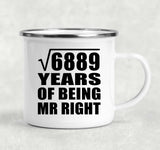 83rd Anniversary Square Root of 6889 Years of Being Mr Right - 12oz Camping Mug
