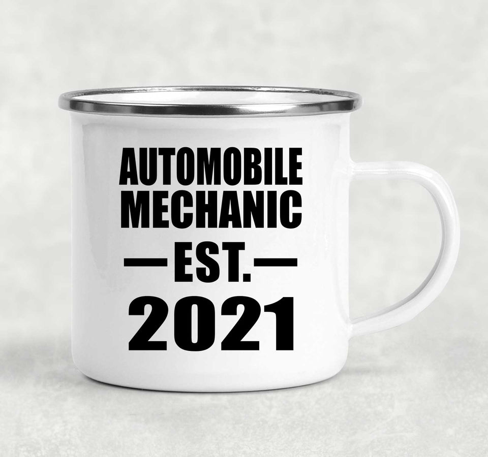 Automobile Mechanic Established EST. 2021 - 12oz Camping Mug