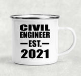 Civil Engineer Established EST. 2021 - 12oz Camping Mug